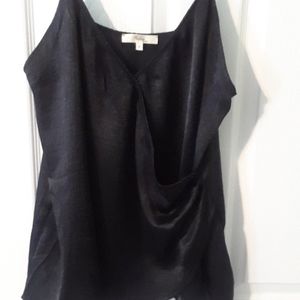 Silky black dress tank
